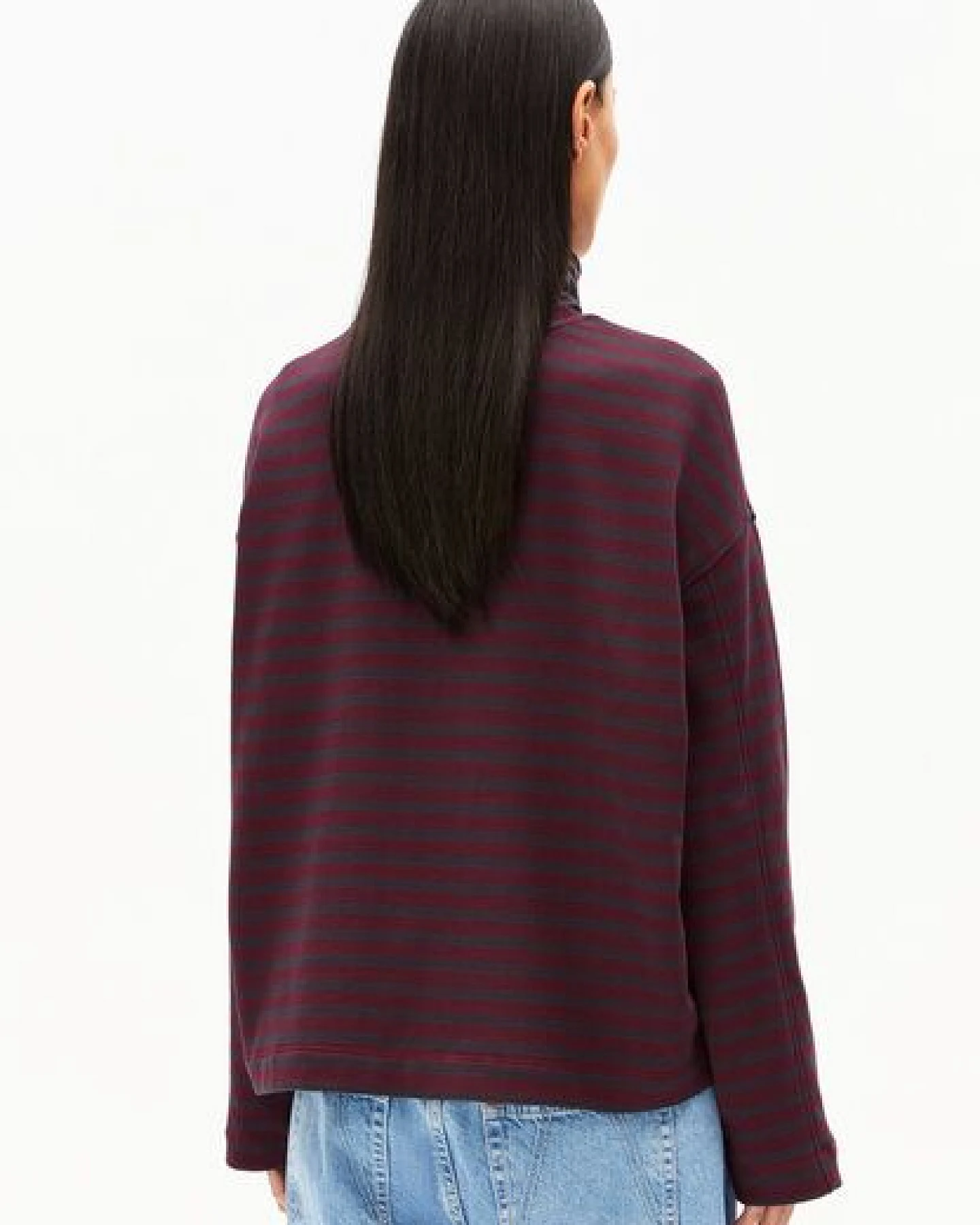 ARMEDANGELS FRANKAA MAARLEN STRIPE Damen Sweatshirt aus Bio-Baumwolle – Ansicht 2