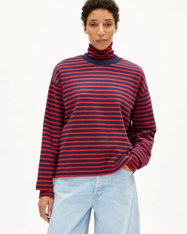 ARMEDANGELS FRANKAA MAARLEN STRIPE Damen Sweatshirt aus Bio-Baumwolle