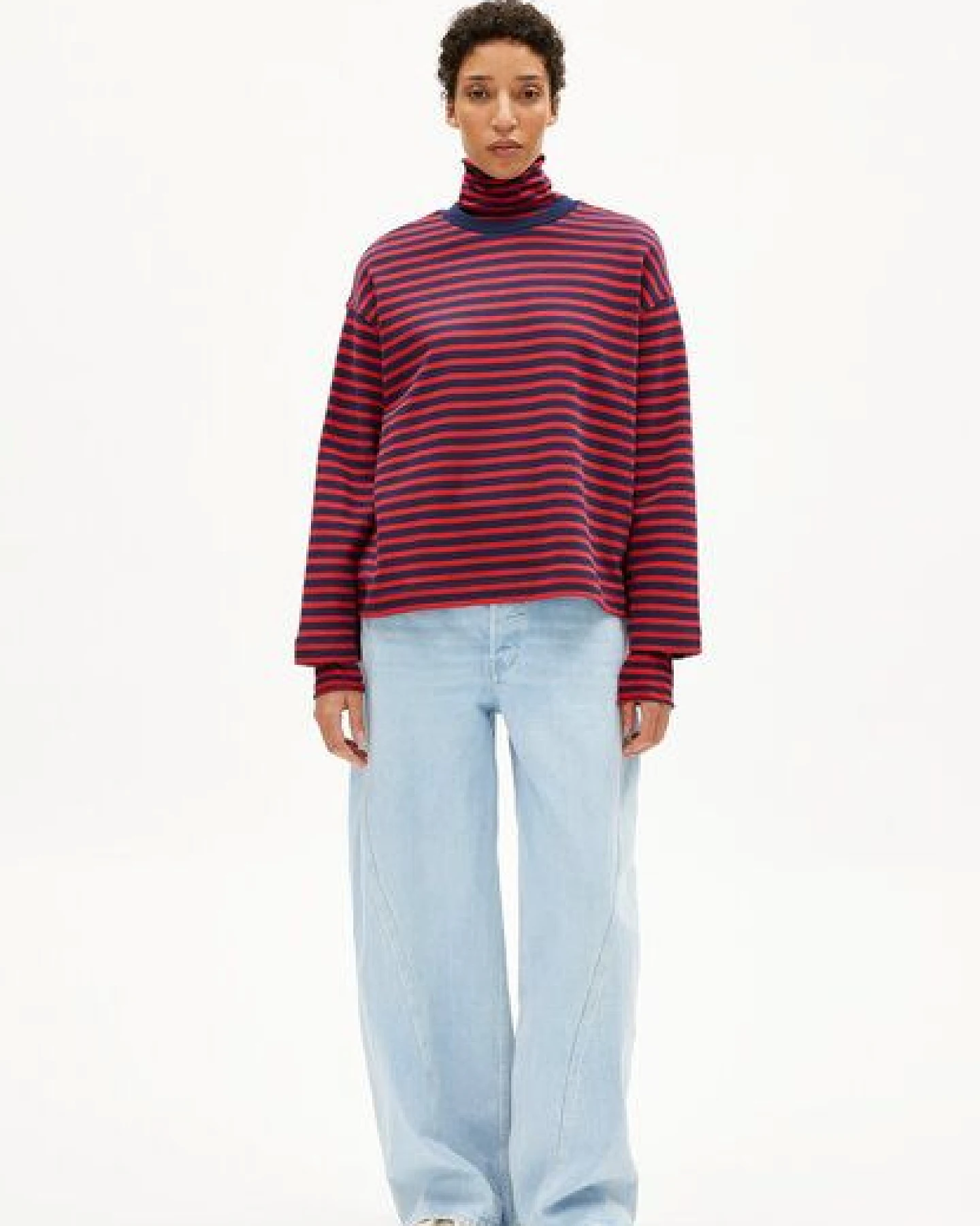 ARMEDANGELS FRANKAA MAARLEN STRIPE Damen Sweatshirt aus Bio-Baumwolle – Ansicht 4