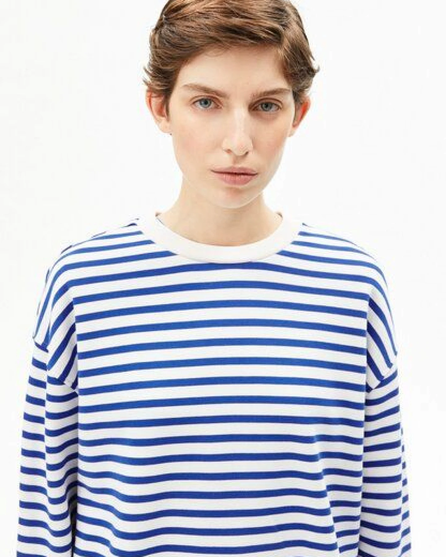 ARMEDANGELS FRANKAA MAARLEN STRIPE Damen Sweatshirt aus Bio-Baumwolle – Ansicht 3