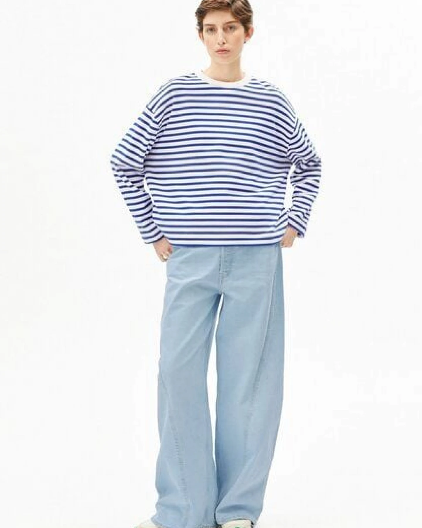 ARMEDANGELS FRANKAA MAARLEN STRIPE Damen Sweatshirt aus Bio-Baumwolle – Ansicht 4