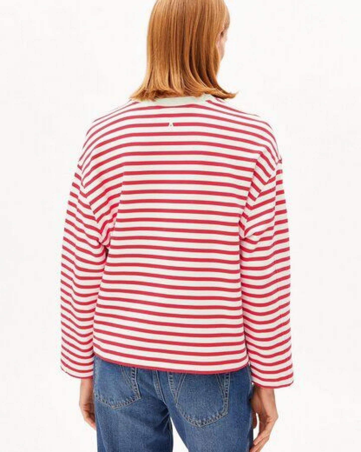 ARMEDANGELS FRANKAA MAARLEN STRIPE Damen Sweatshirt aus Bio-Baumwolle – Ansicht 2