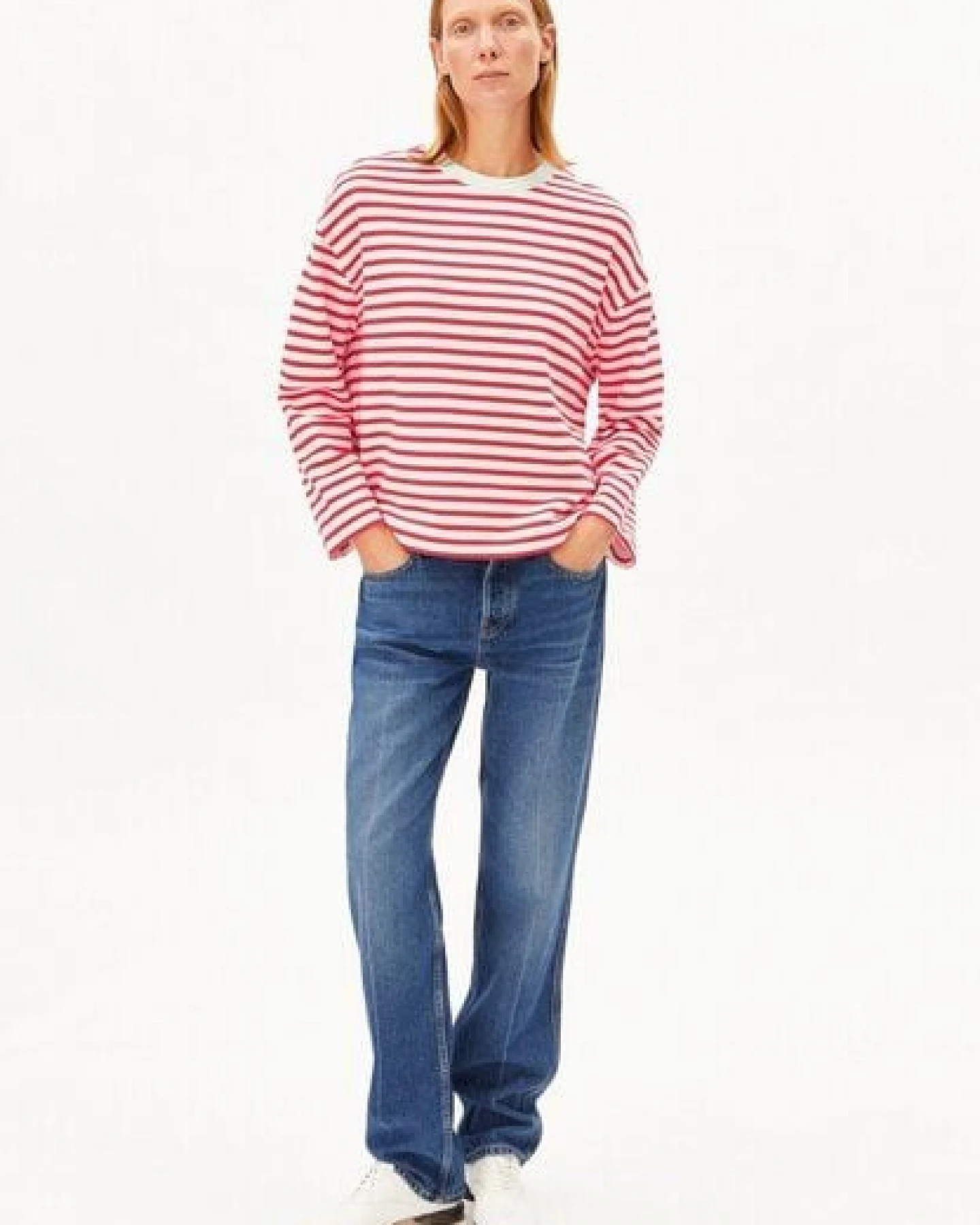 ARMEDANGELS FRANKAA MAARLEN STRIPE Damen Sweatshirt aus Bio-Baumwolle – Ansicht 4