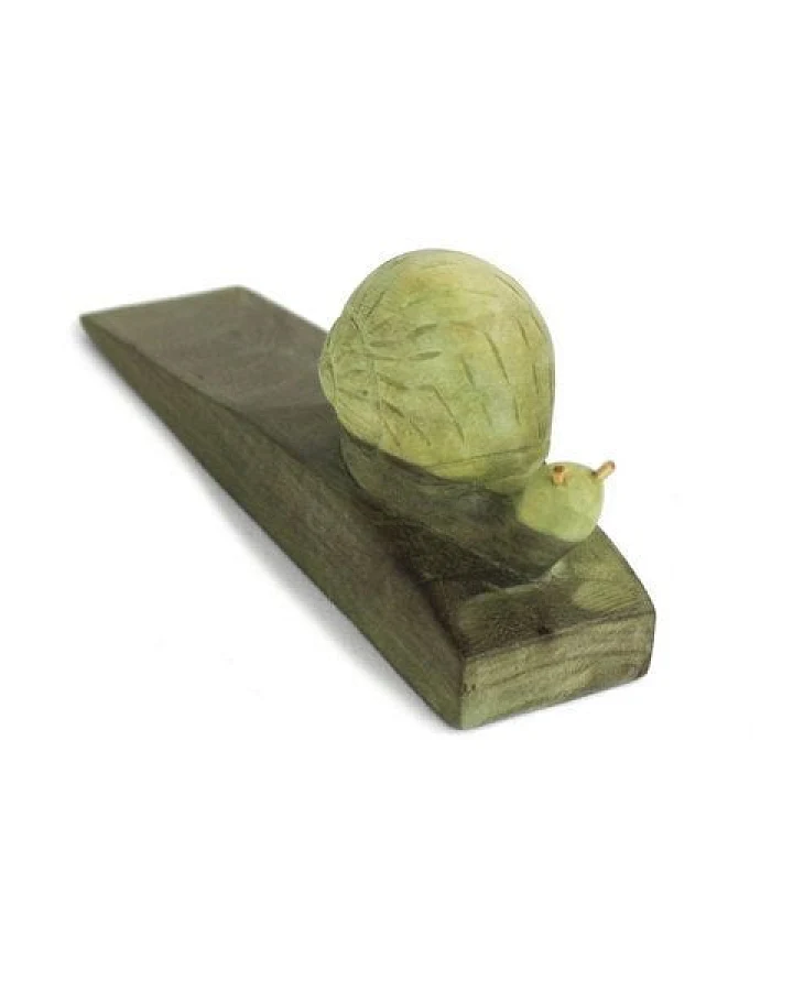Mitienda Shop Türstopper aus Holz Schnecke