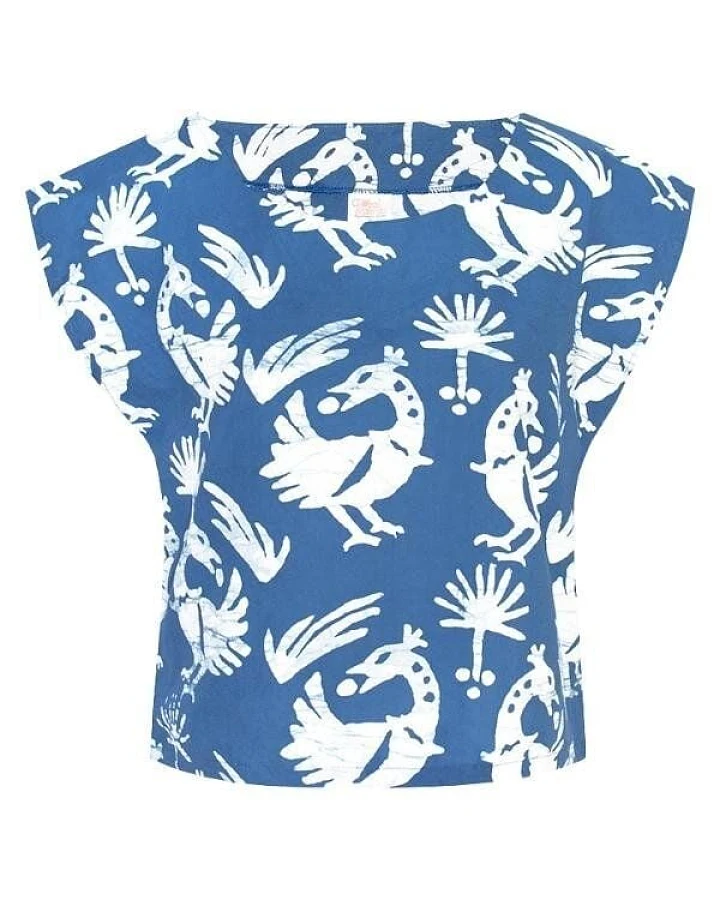 Global Mamas Bio Bluse - BOXY - Fissure