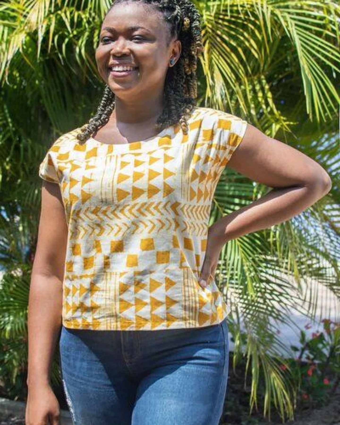 Global Mamas Bio Bluse - BOXY - Fissure – Ansicht 2