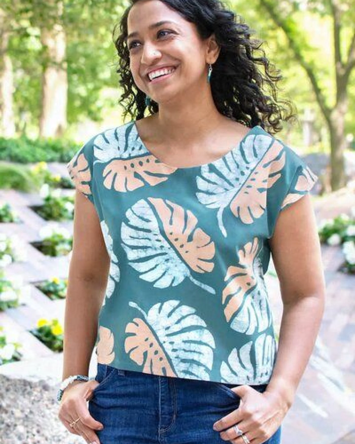 Global Mamas Bio Bluse - BOXY - Fissure – Ansicht 2