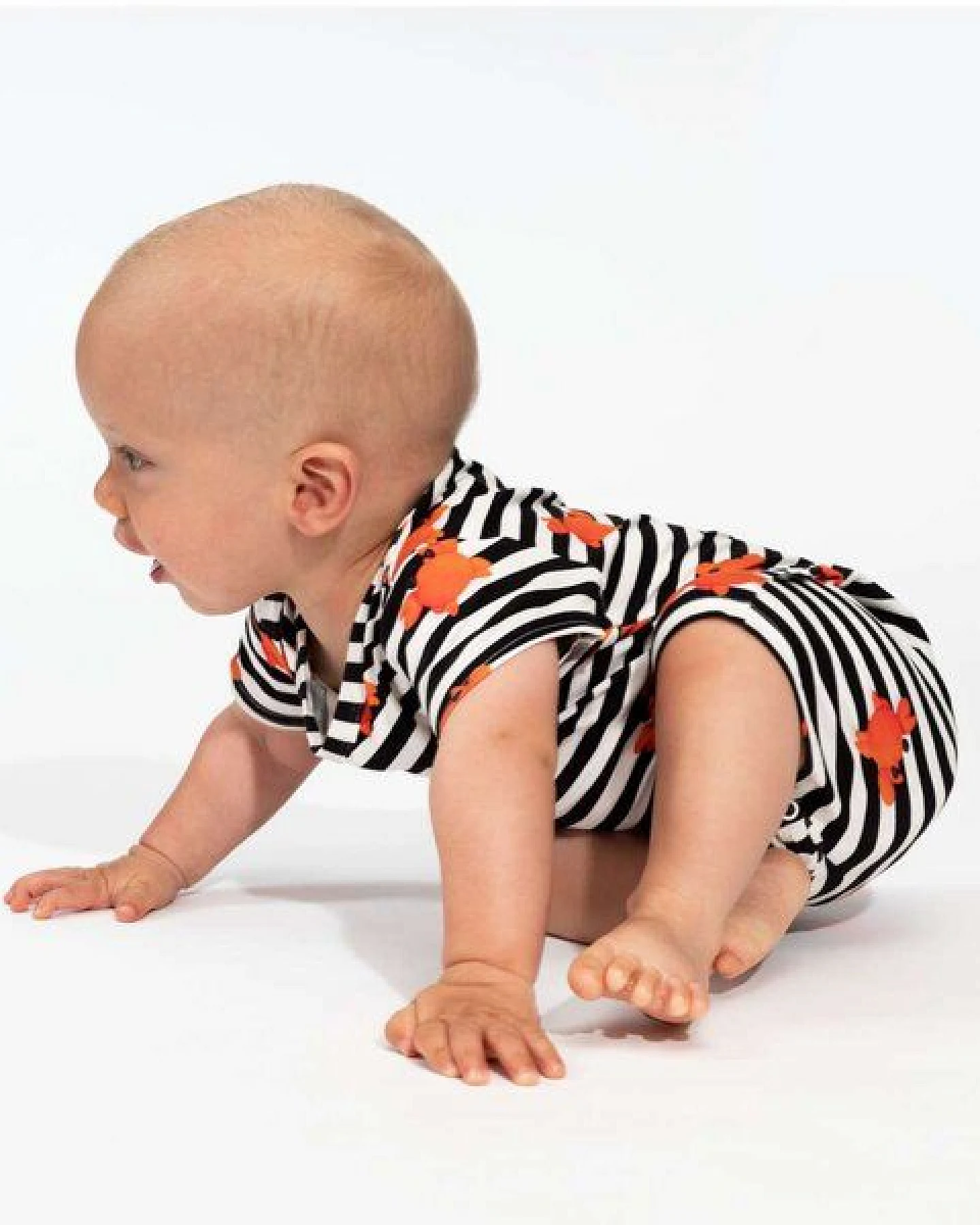 Snurk Baby Playsuit Body, Cherries -oder Krabben Design – Ansicht 3