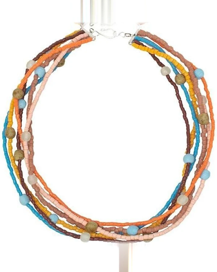 Upcycling Glasperlen Halskette - RAINBOW DESERT - Global Mamas