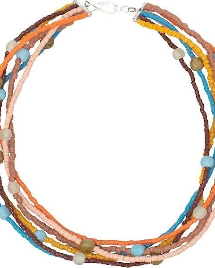 Upcycling Glasperlen Halskette - RAINBOW DESERT - Global Mamas