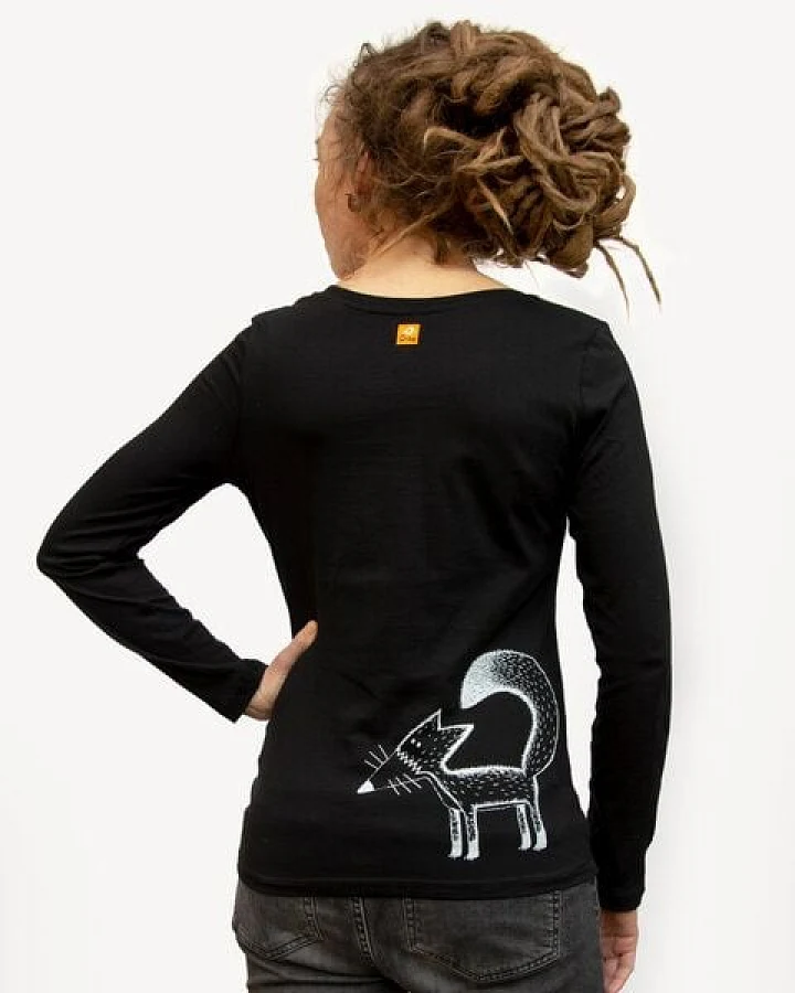 Cmig Franzi Fuchs Langarmshirt Damen schwarz
