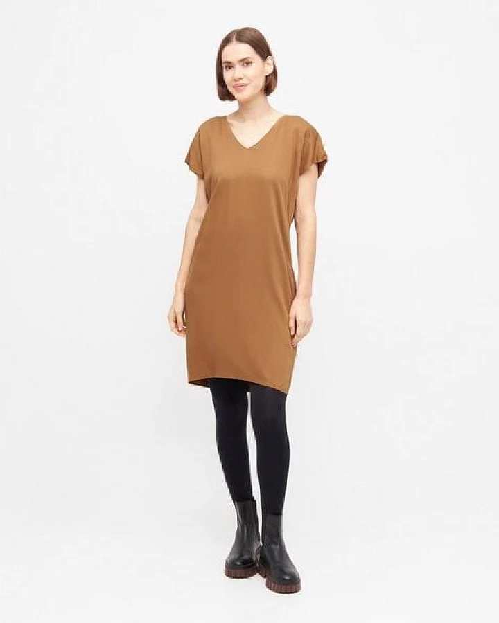 WiDDA berlin Kleid CARO aus Viskose in Curry