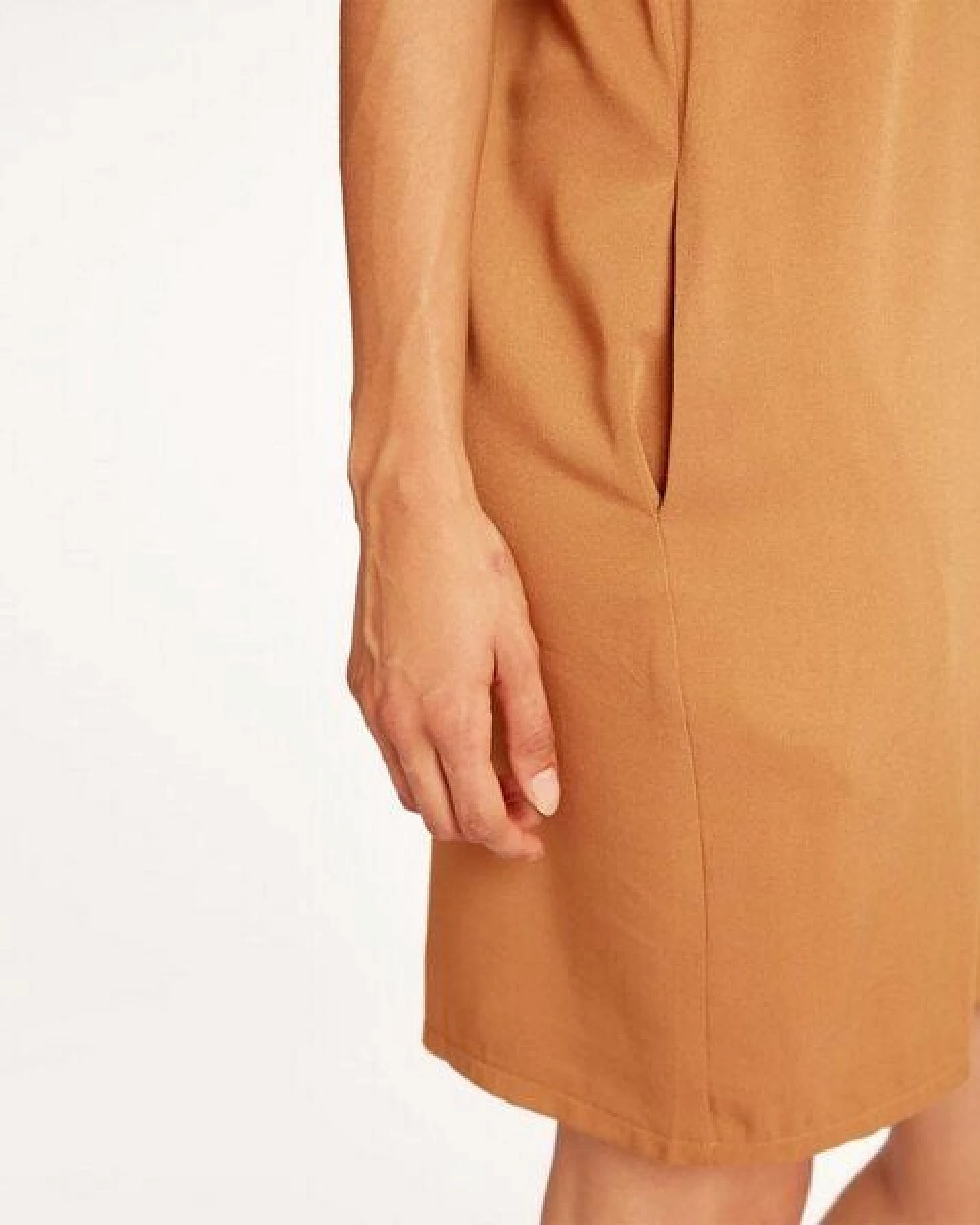 WiDDA berlin Kleid CARO aus Viskose in Curry – Ansicht 4