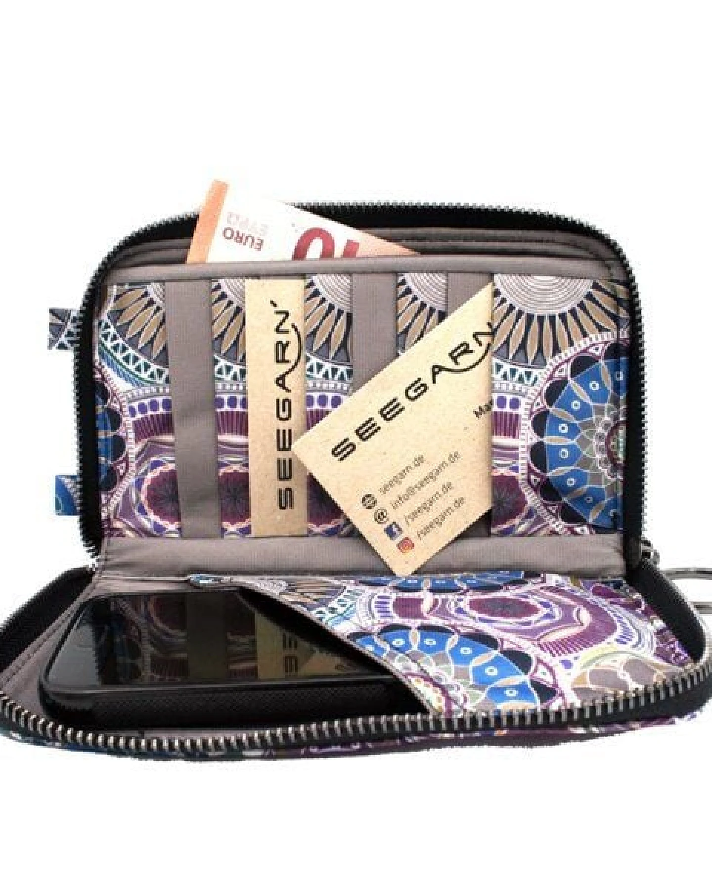 Seegarn-Täschle / 2in1 Handy-Tasche und Geldbeutel (MB01) – Ansicht 4