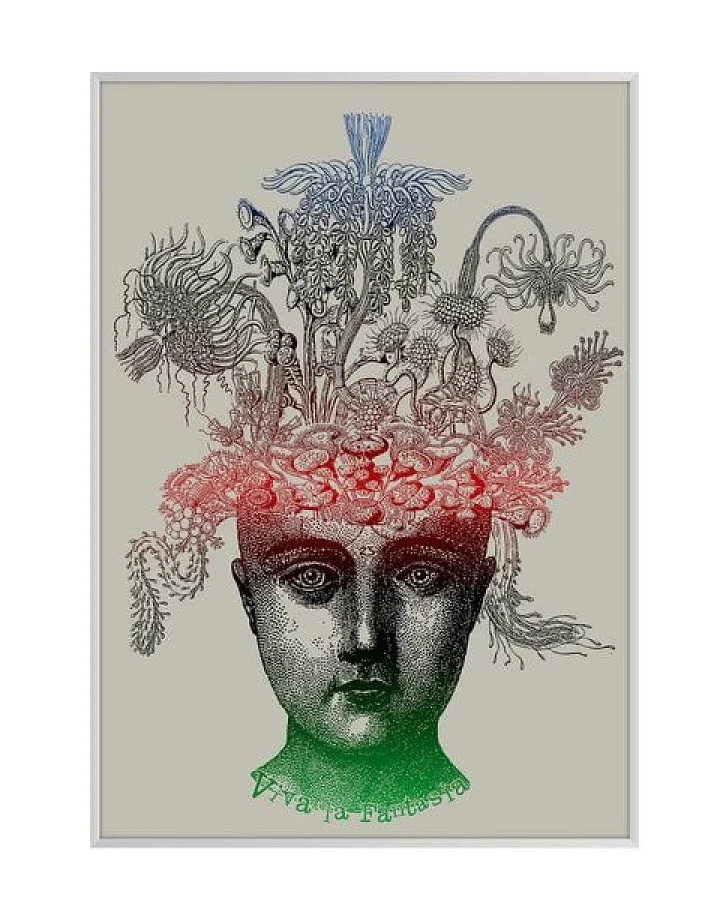 HANDGEDRUCKT "Viva la Fantasia" A2 Hand-Siebdruck-Poster