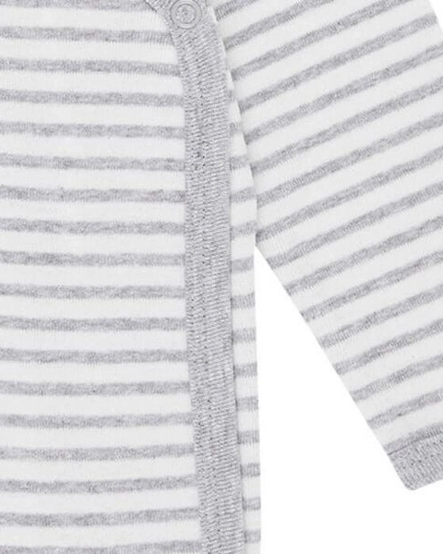 sense-organics Baby Wickelbody Langarm *YGON* grey- stripes I GOTS & Bio I Sense Organics – Ansicht 3