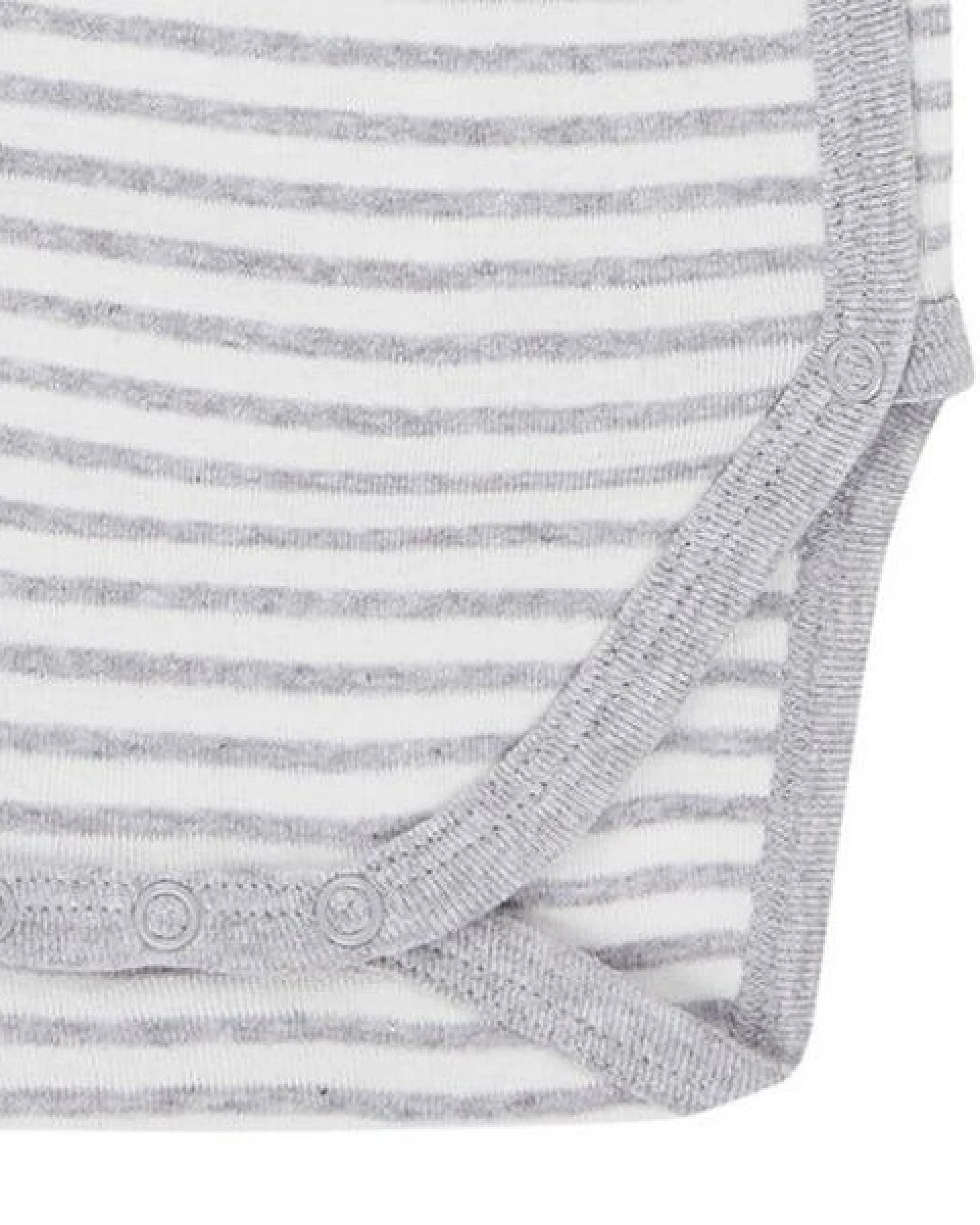 sense-organics Baby Wickelbody Langarm *YGON* grey- stripes I GOTS & Bio I Sense Organics – Ansicht 4