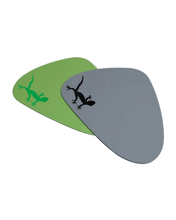 HANDGEDRUCKT "Gecko" Mousepad aus Recyclingleder Tropfenform