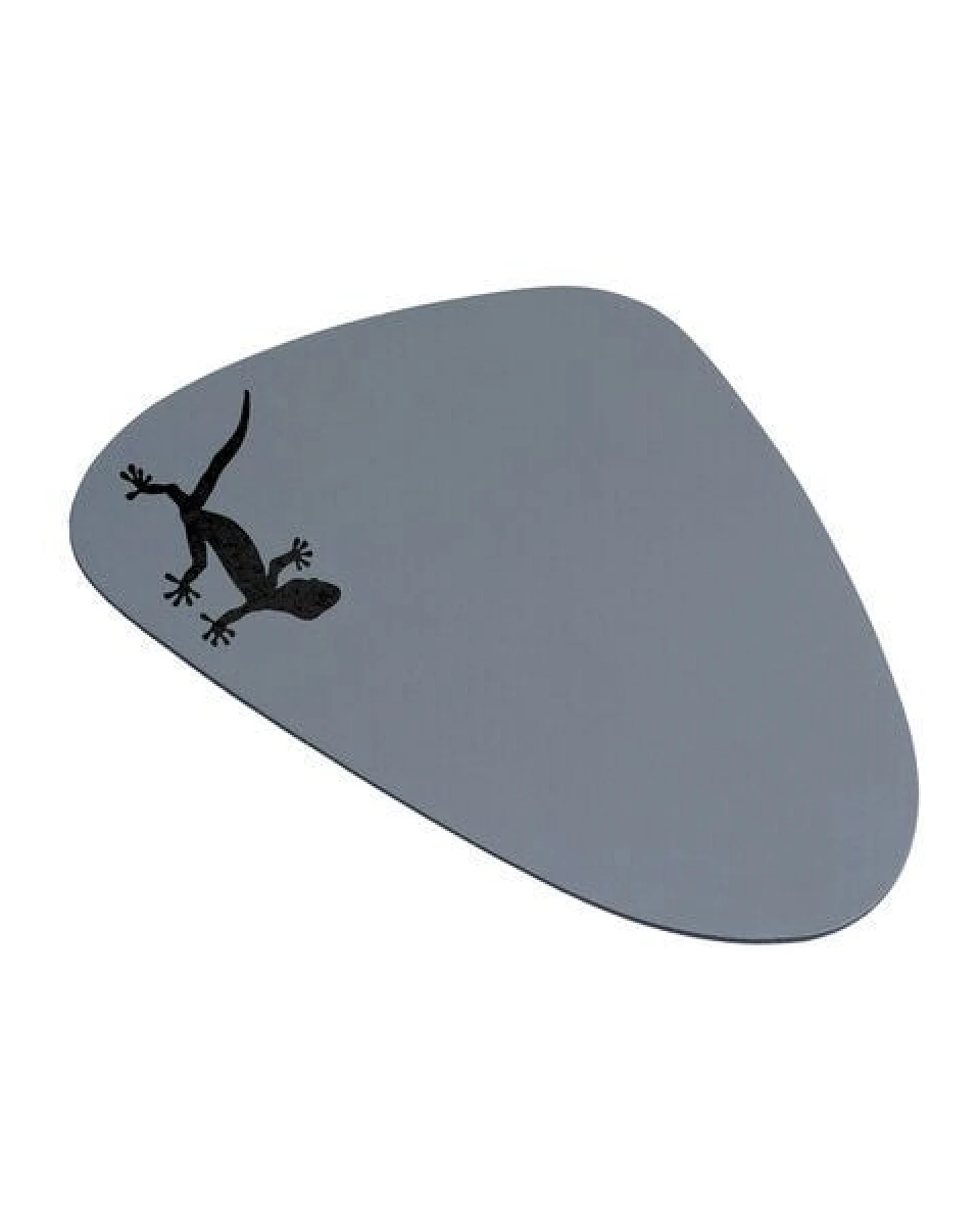 HANDGEDRUCKT "Gecko" Mousepad aus Recyclingleder Tropfenform – Ansicht 2