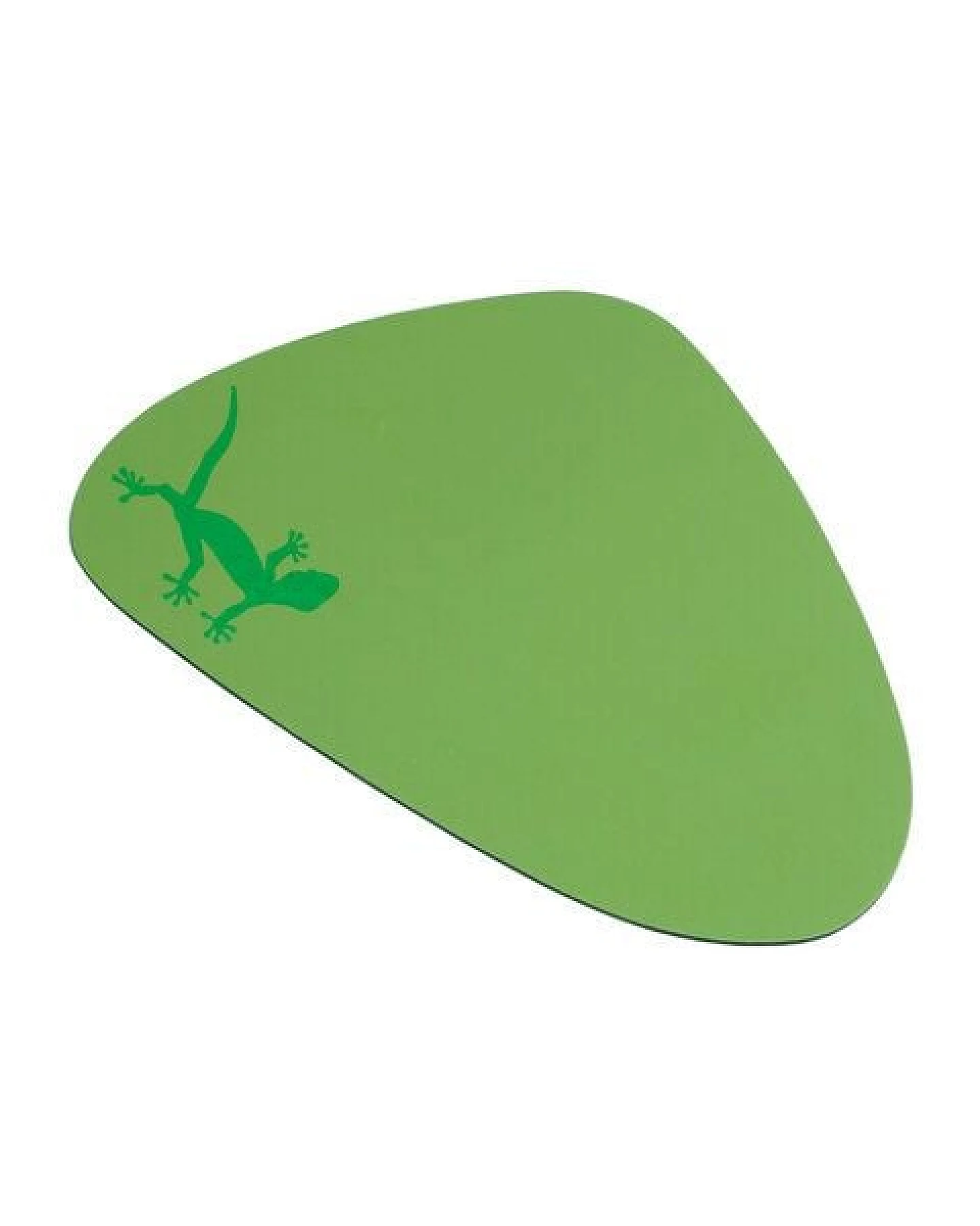 HANDGEDRUCKT "Gecko" Mousepad aus Recyclingleder Tropfenform – Ansicht 2