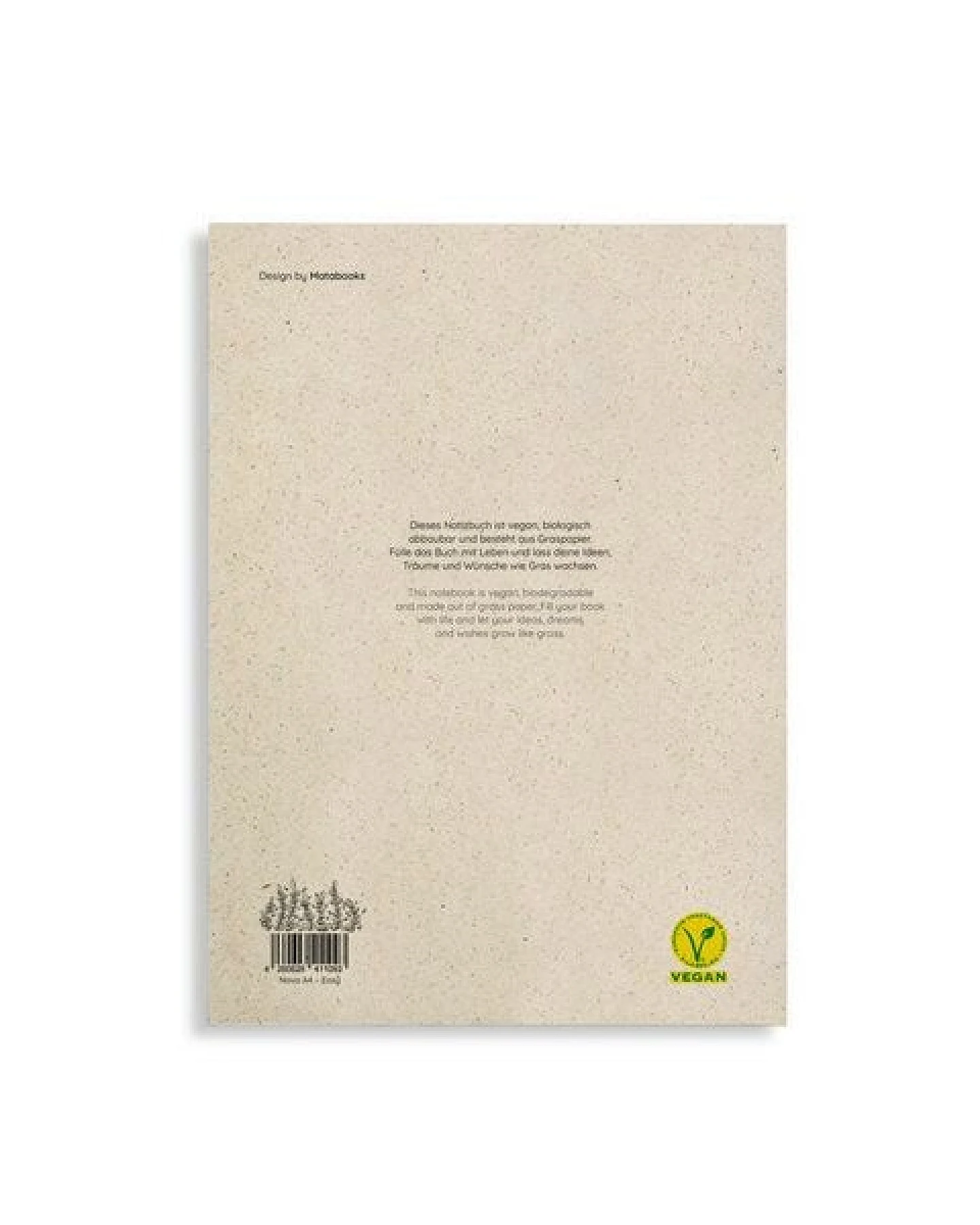 matabooks® Nachhaltiges A5 Notizbuch/Tagebuch/Schreibblock aus Graspapier – Nava – Ansicht 3