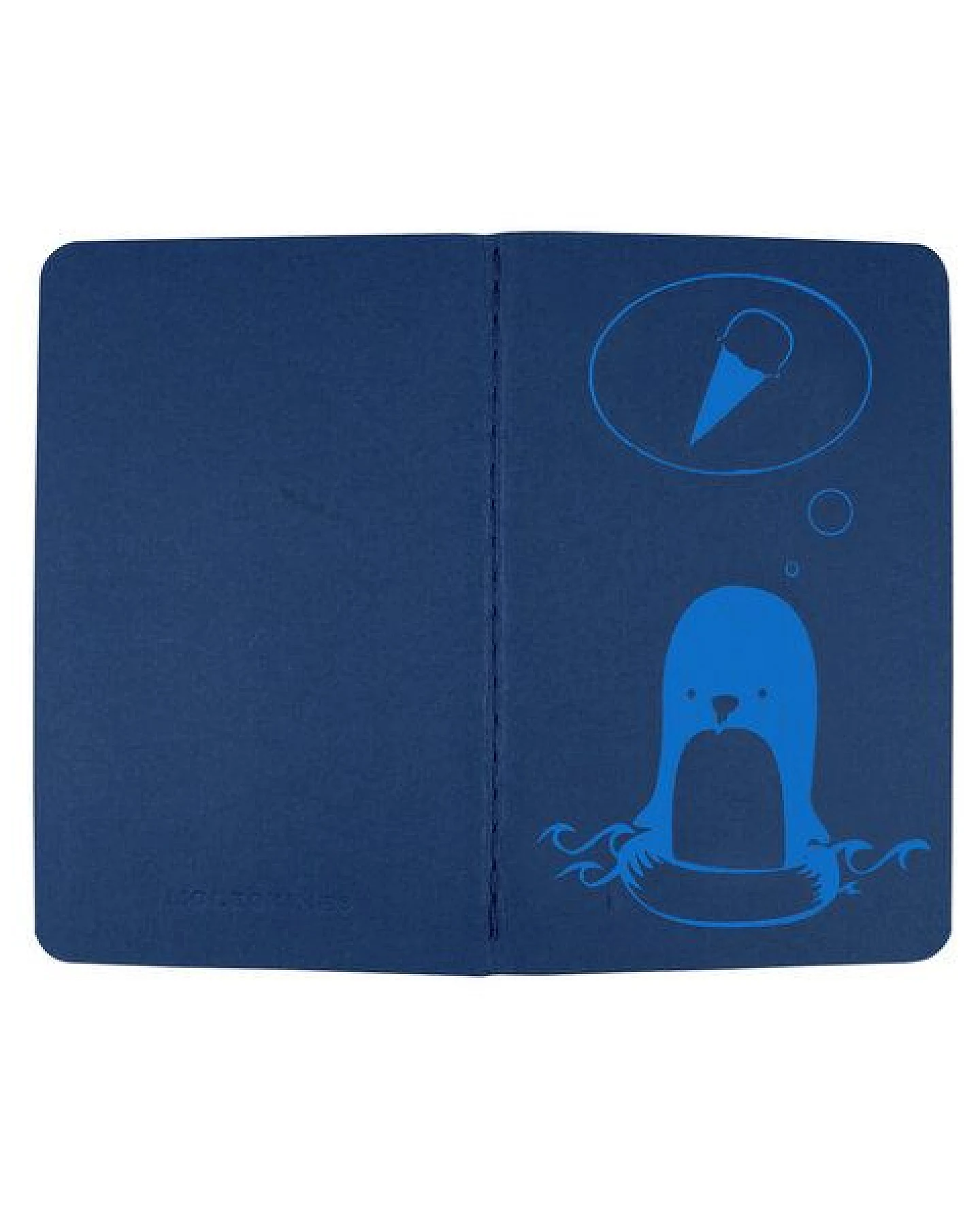 HANDGEDRUCKT A6 "Pinguin" Notizheft, ca. A6 blanko – Ansicht 3