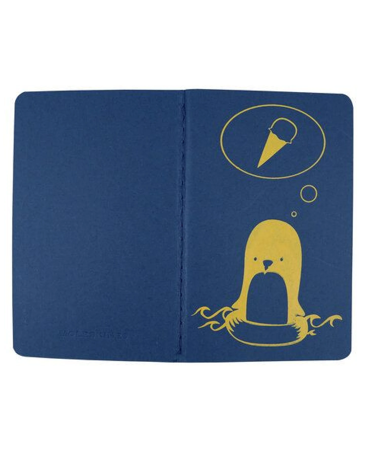 HANDGEDRUCKT A6 "Pinguin" Notizheft, ca. A6 blanko – Ansicht 3