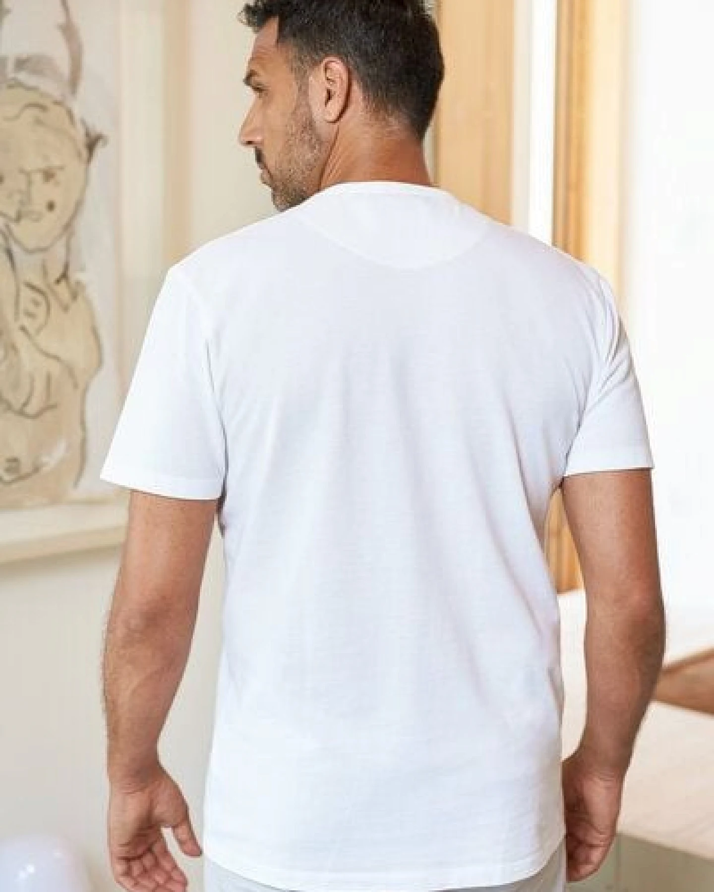 About Companions Basic T-Shirt LIRON aus Bio-Baumwollpiqué – Ansicht 3