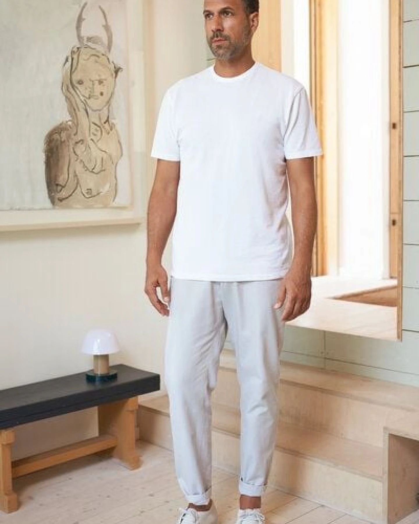 About Companions Basic T-Shirt LIRON aus Bio-Baumwollpiqué – Ansicht 2