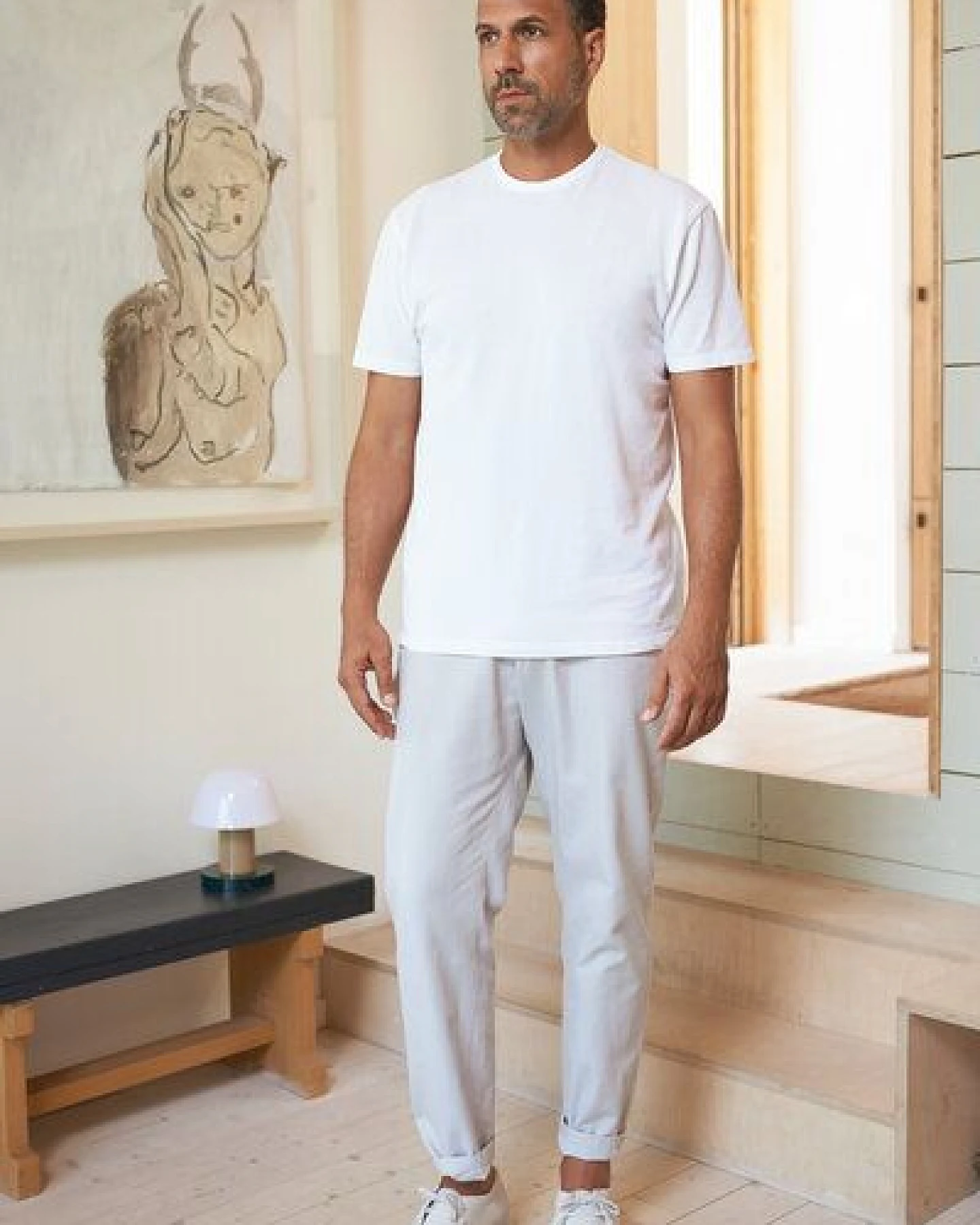 About Companions Basic T-Shirt LIRON aus Bio-Baumwollpiqué – Ansicht 2