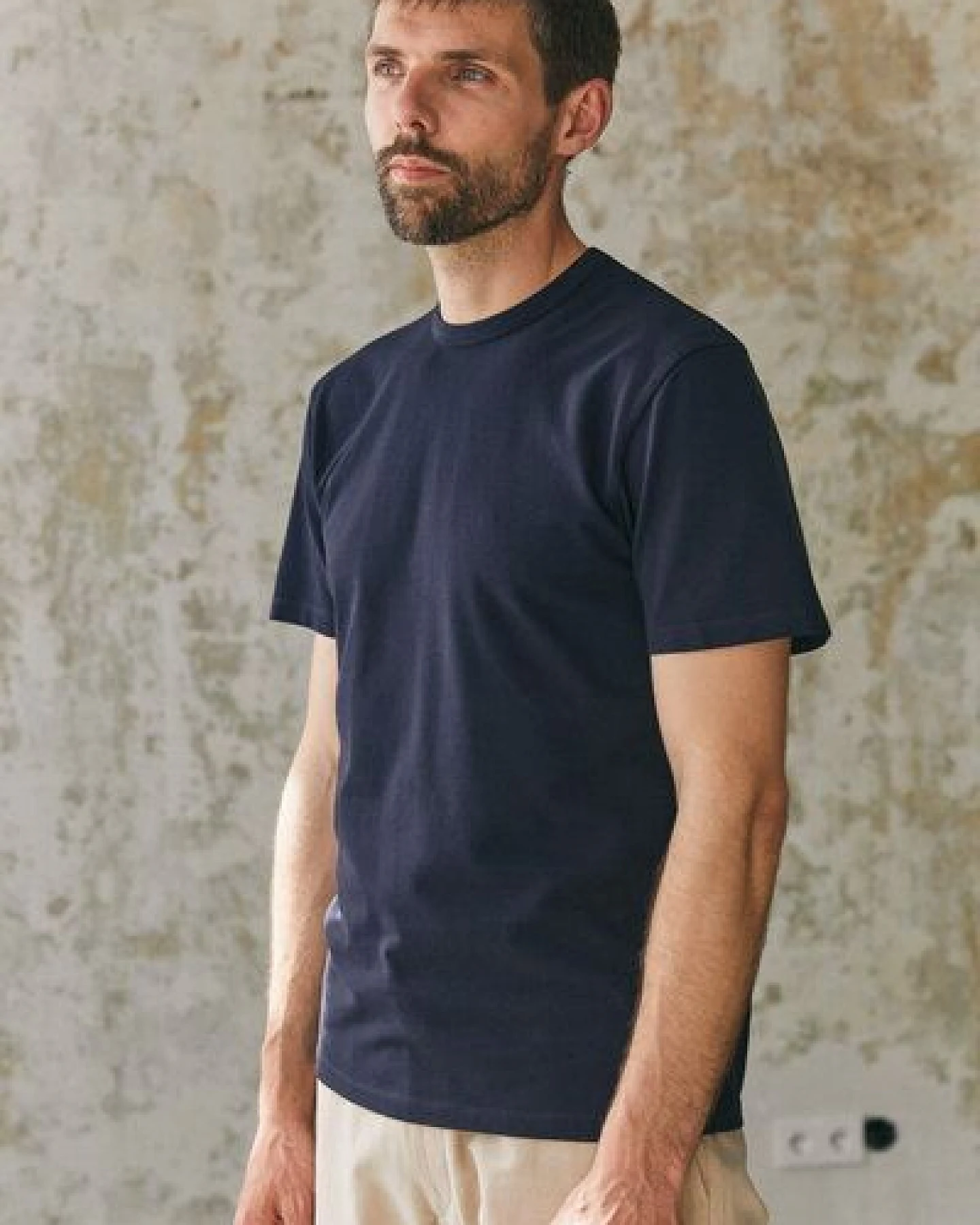 About Companions Basic T-Shirt LIRON aus Bio-Baumwollpiqué – Ansicht 3