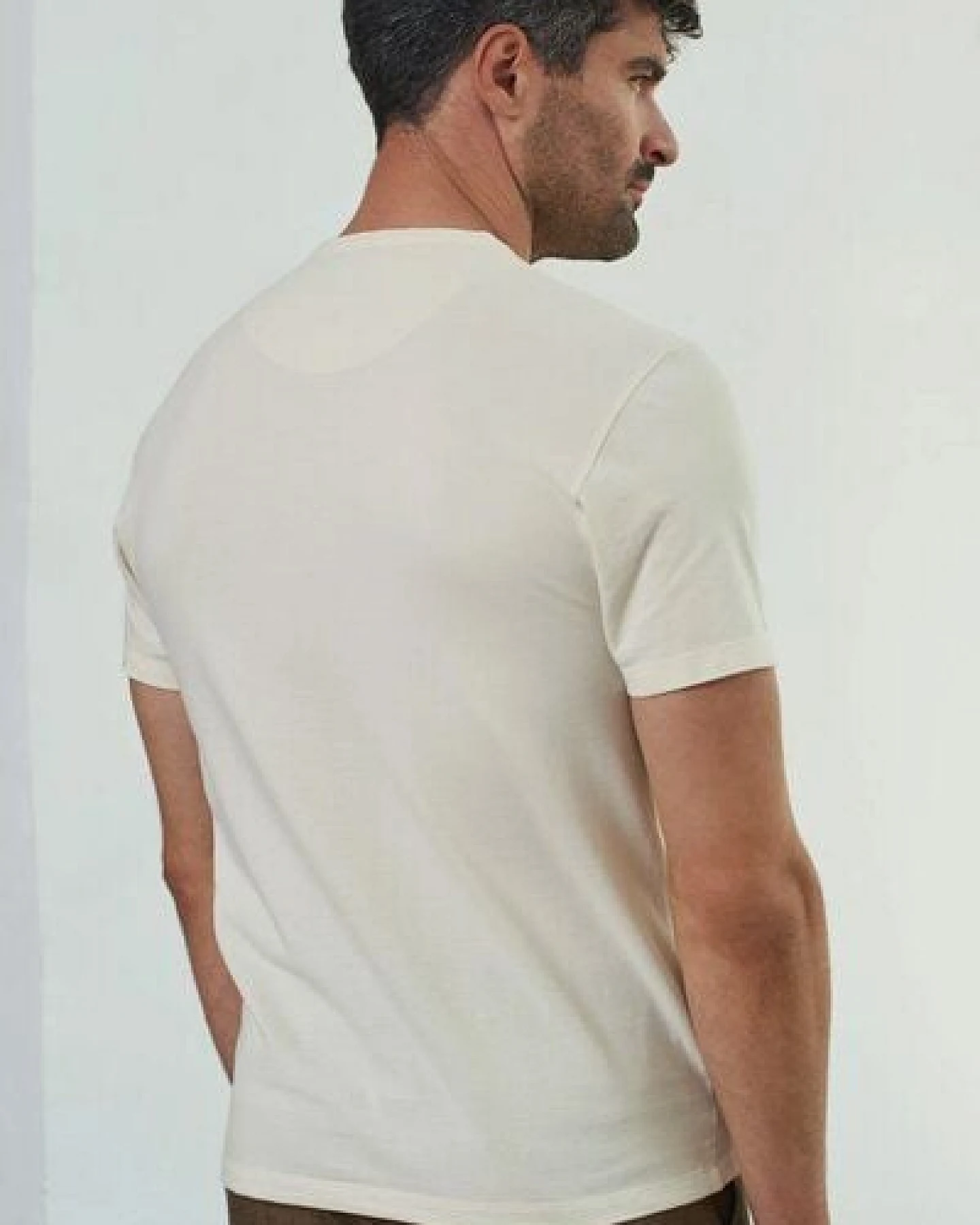 About Companions Basic T-Shirt LIRON aus Bio-Baumwollpiqué – Ansicht 3