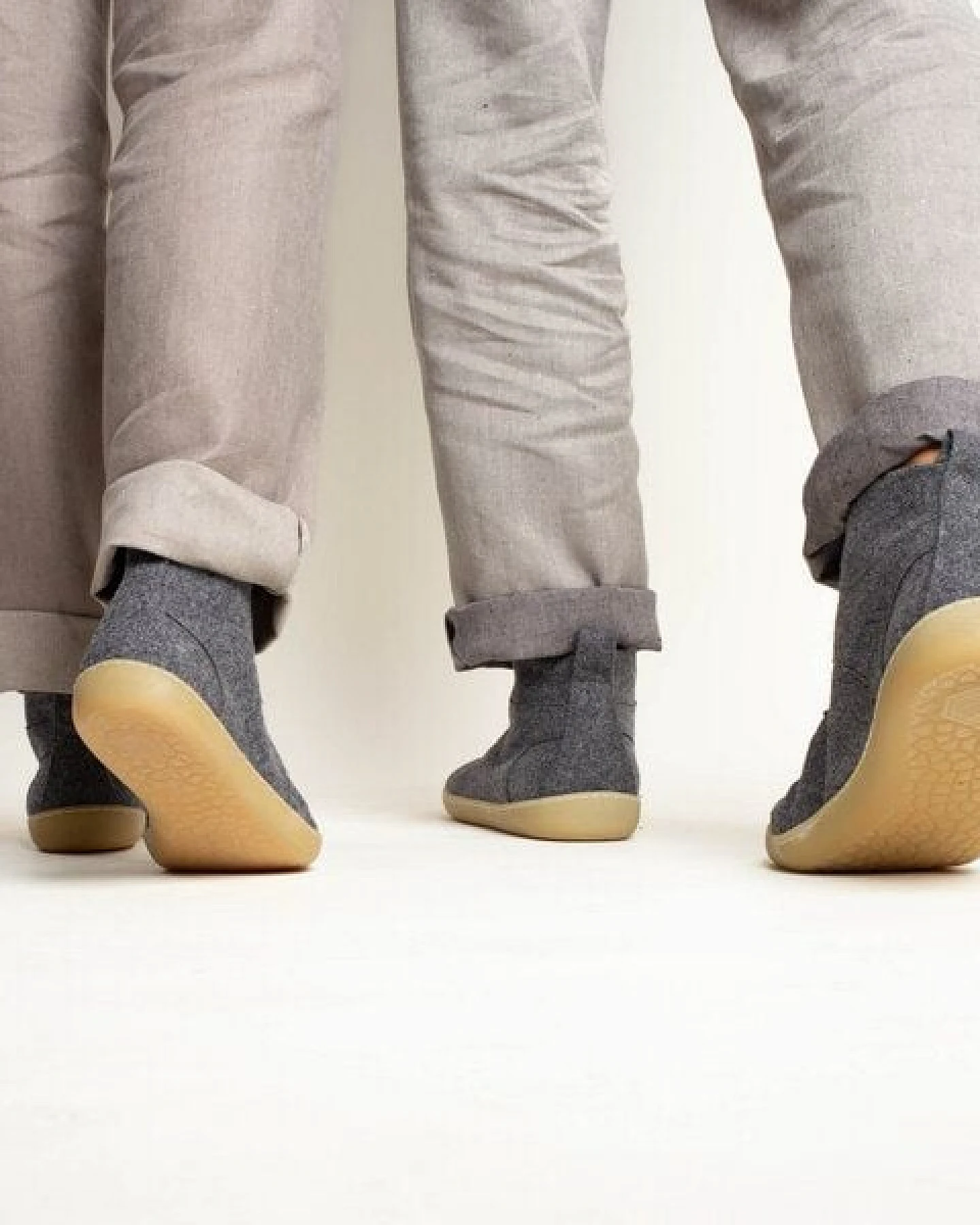 nahtur-design Barfußschuhe aus Bioleinen oder Loden, knöchelhoch, unisex – Ansicht 4