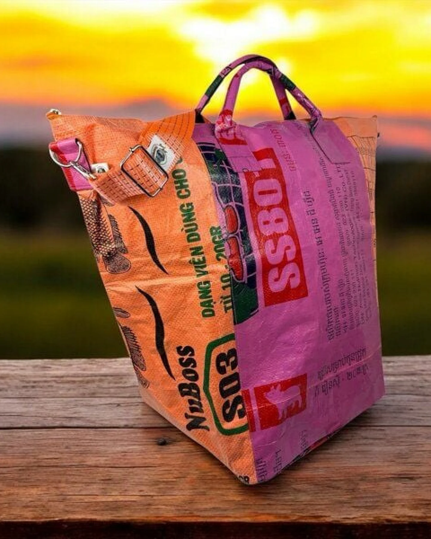Beadbags Großer Multifunktionsbehälter / Wäschesack recycelter Reissack in Large – Ansicht 2