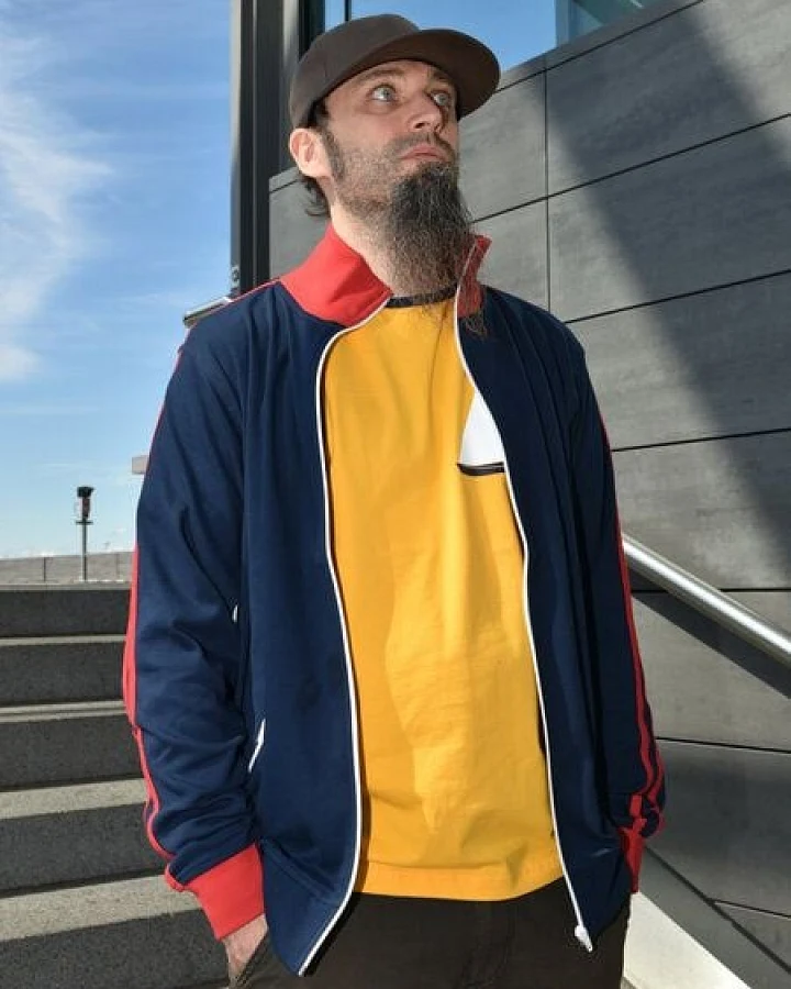 T-Shirtladen-Marktstrasse GmbH Interlockjacke blau-rot