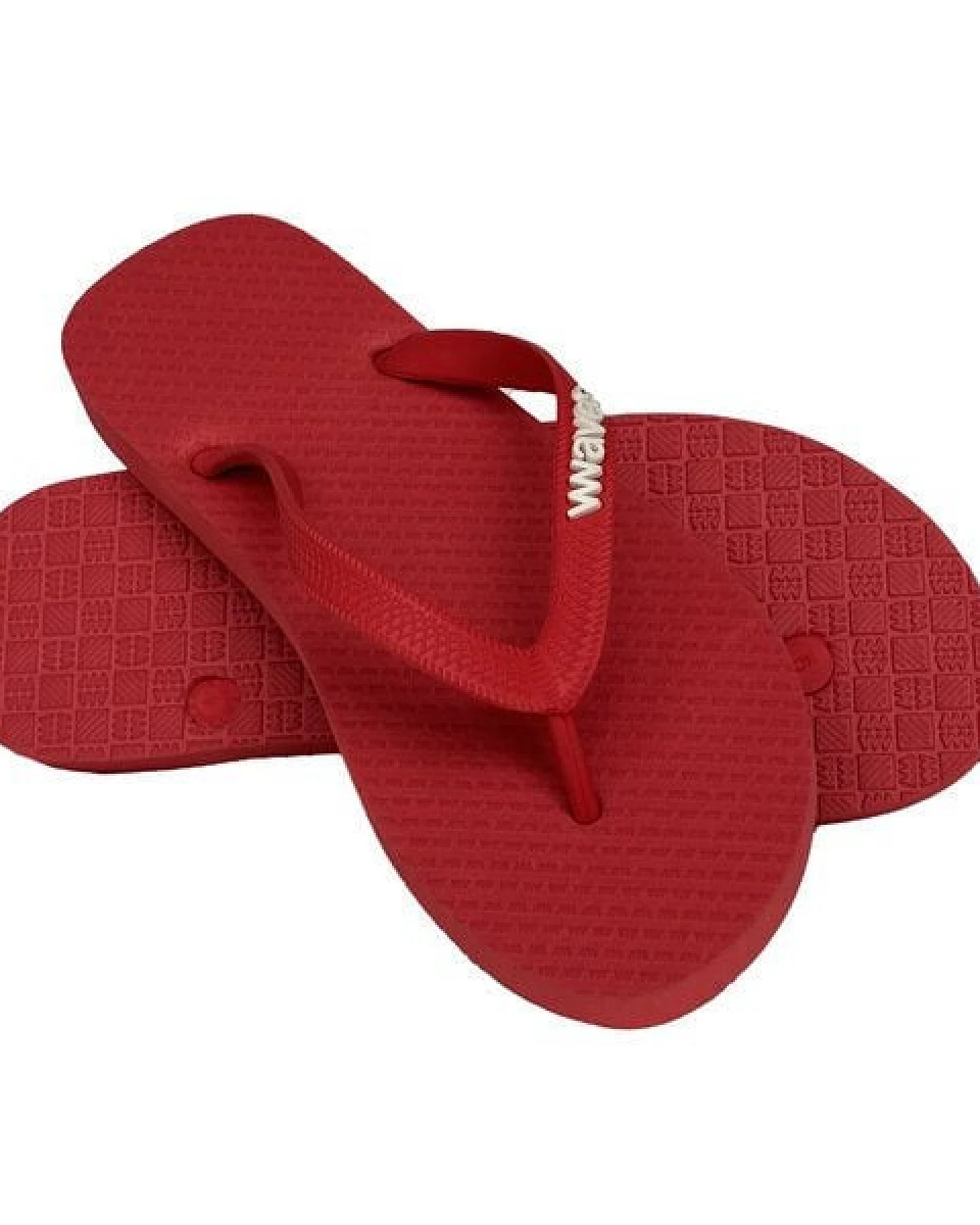 WAVES Original Red - Flip Flop aus fair gehandeltem Naturkautschuk - Badelatschen in Rot – Ansicht 2