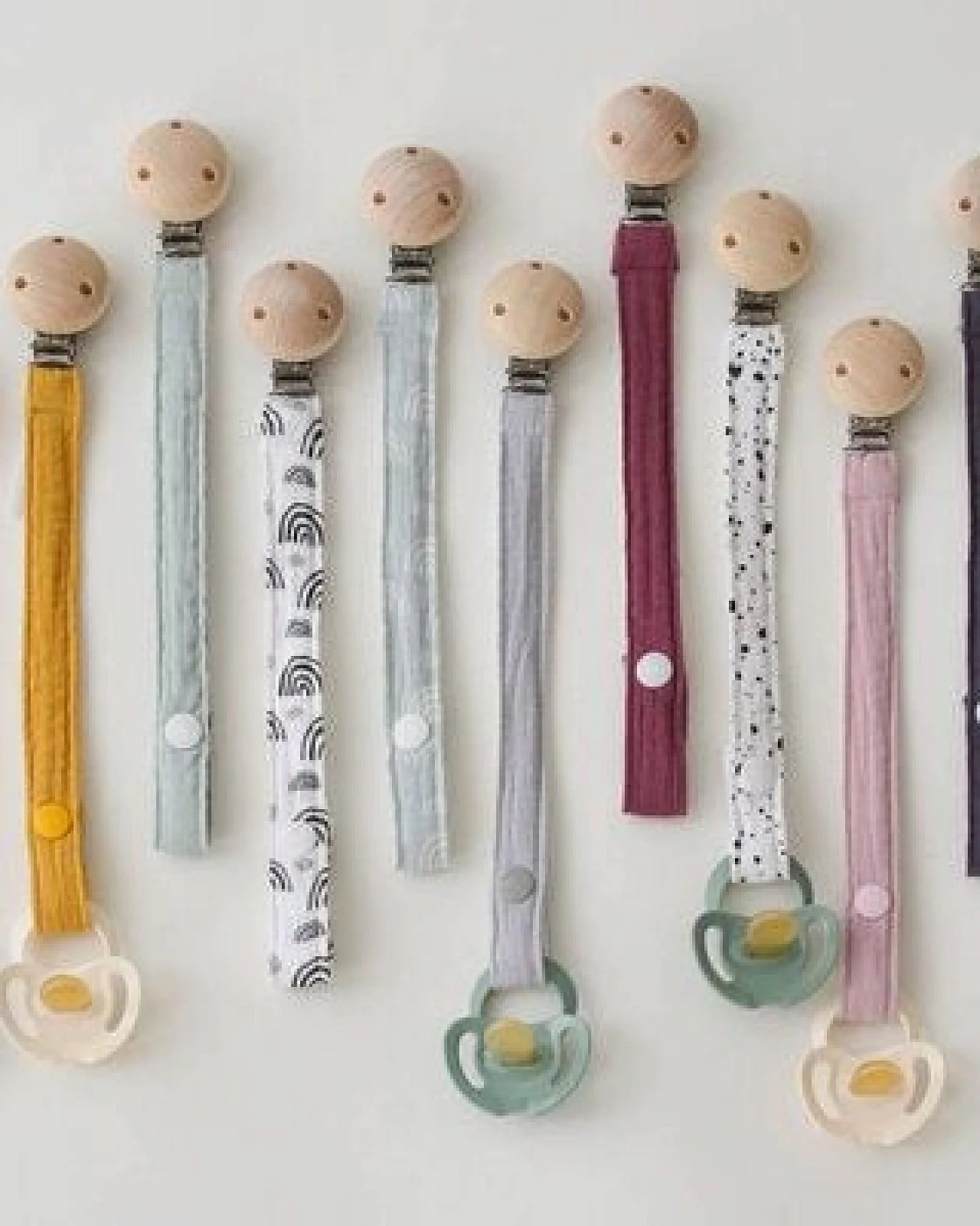 Musselin Schnullerband in 11 Farben – Ansicht 2