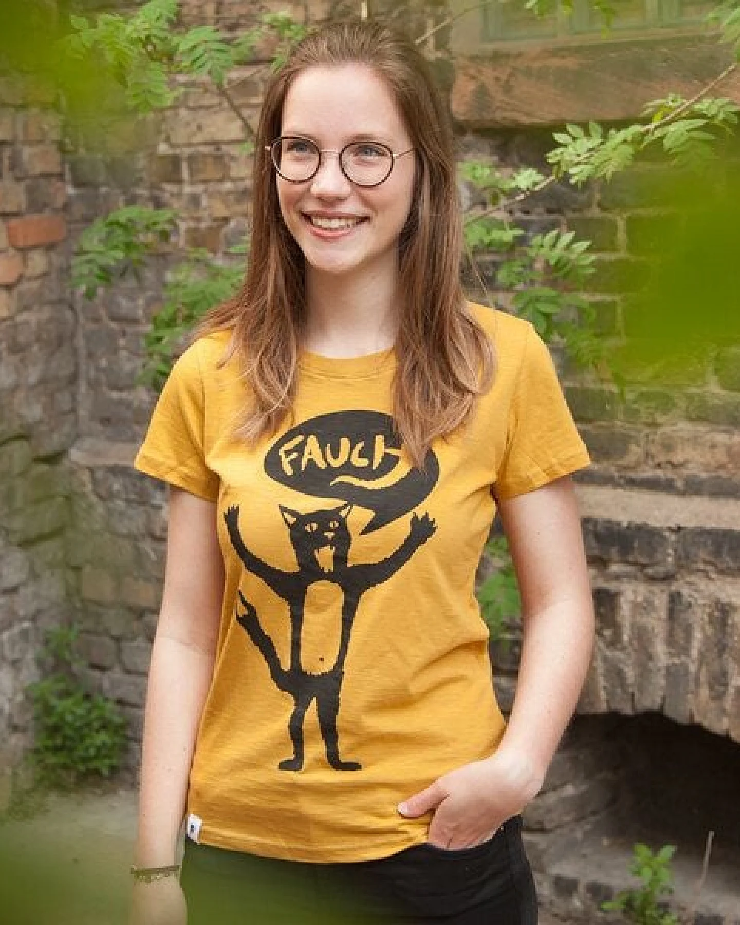 päfjes - Kater Ferdinand Fauch - Frauen T-Shirt - aus Baumwolle Bio – Ansicht 2