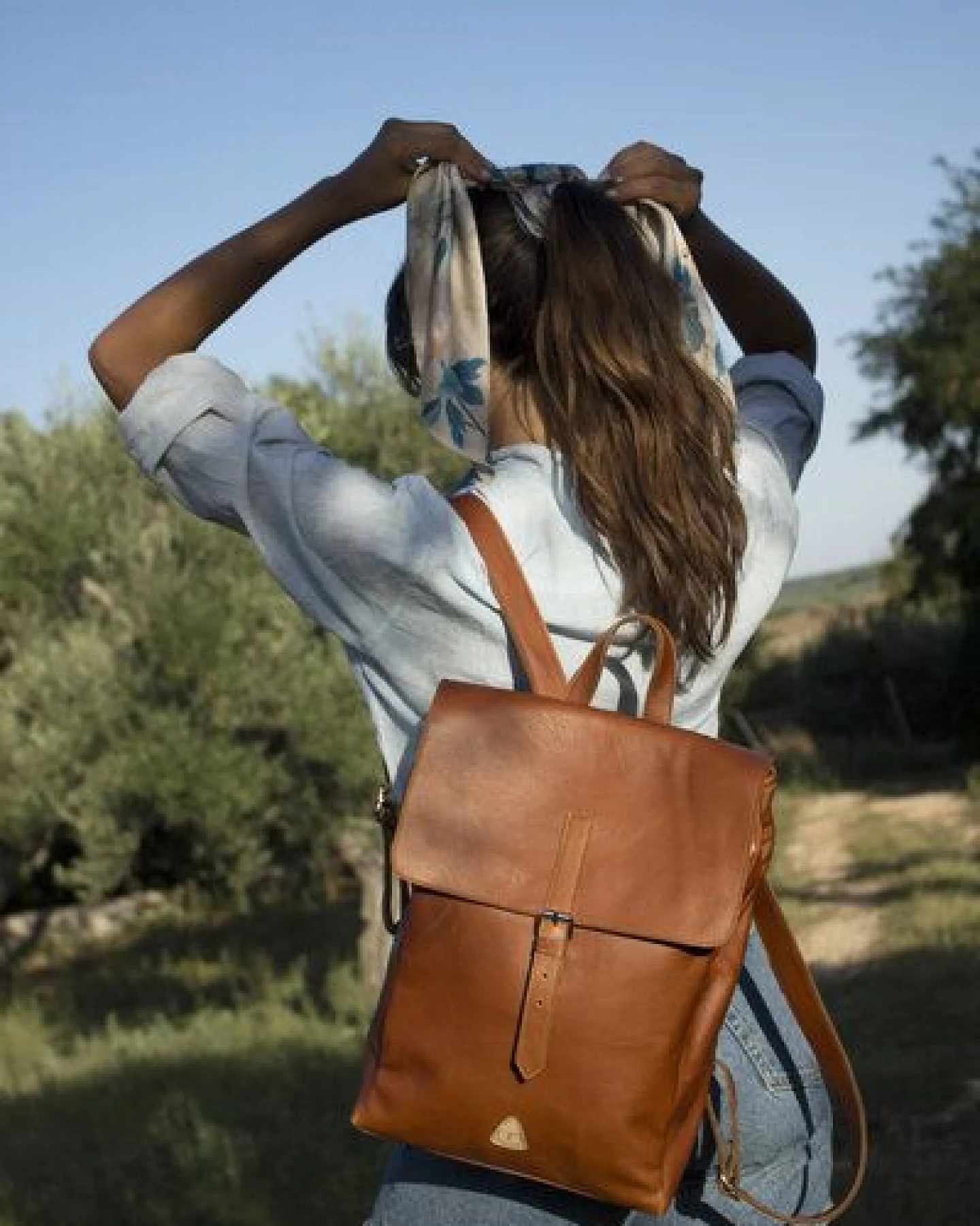 Ritagli di G LIMITED EDITION!! - Damen Leder Laptop Rucksack ALEXA für Studium oder Arbeit - 100% Made in Italy – Ansicht 2