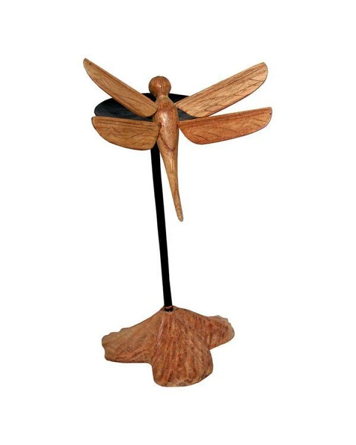 Mitienda Shop Kerzenständer aus Holz Libelle, Schmetterling