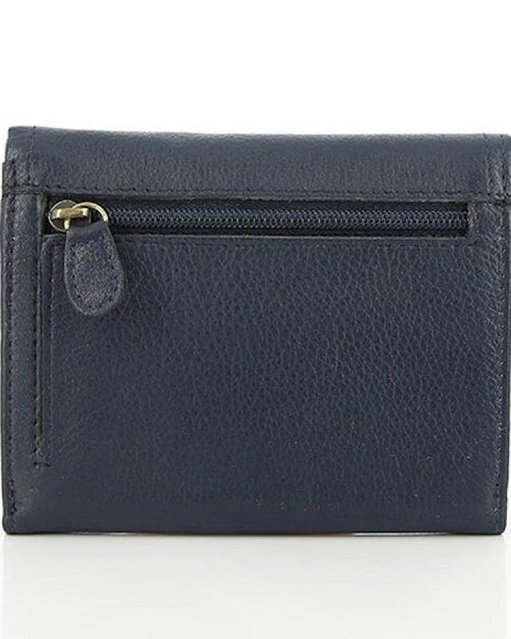 Mitienda Shop Geldbörse aus Leder blau Jamie