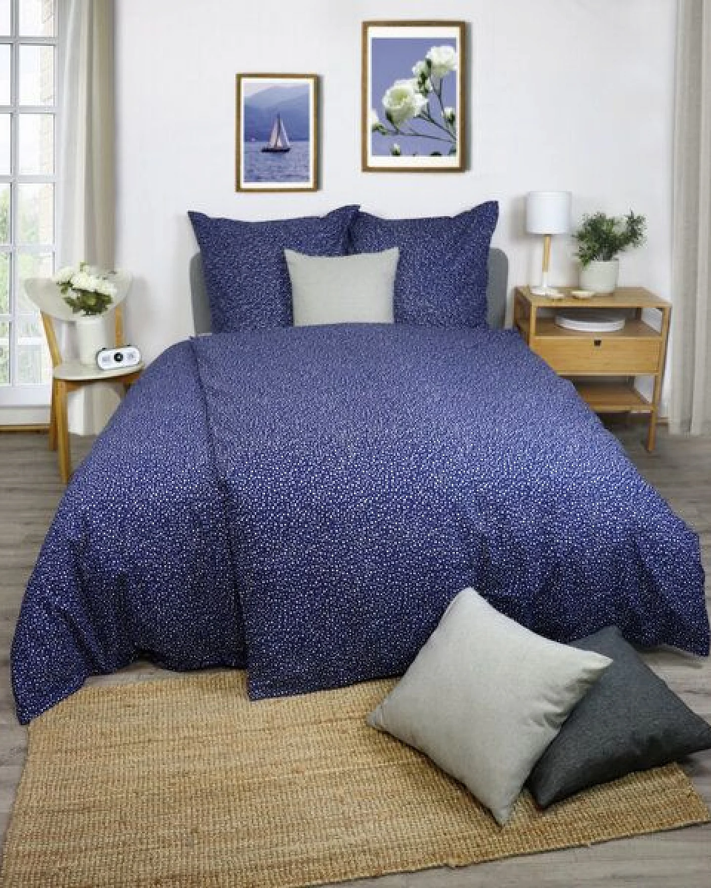 jilda-tex Bettwäsche "Stockholm" 100% Bio-Baumwolle made in Green 135x200 – Ansicht 3