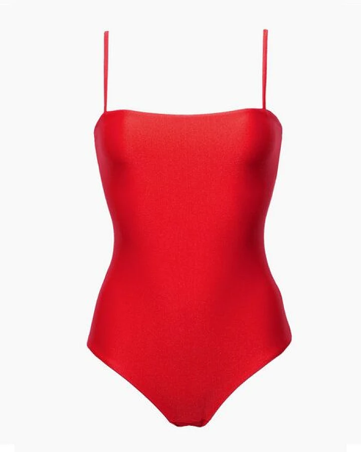 RENDL Swimsuit No.8 - Minimalistischer Badeanzug mit Spaghetti Trägern