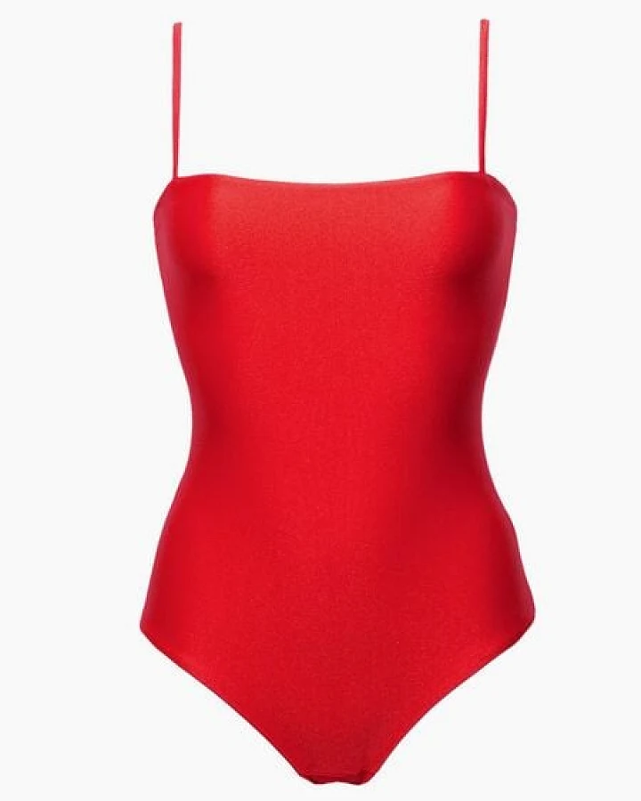RENDL Swimsuit No.8 - Minimalistischer Badeanzug mit Spaghetti Trägern