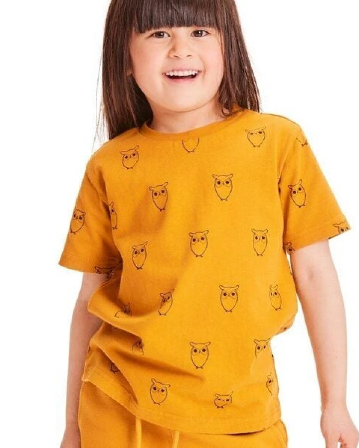 KnowledgeCotton Apparel Kinder T-Shirt Owl Bio-Baumwolle