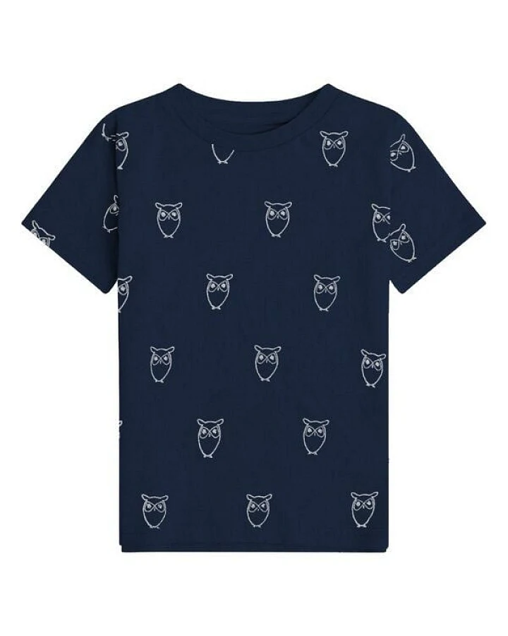 KnowledgeCotton Apparel Kinder T-Shirt Owl Bio-Baumwolle