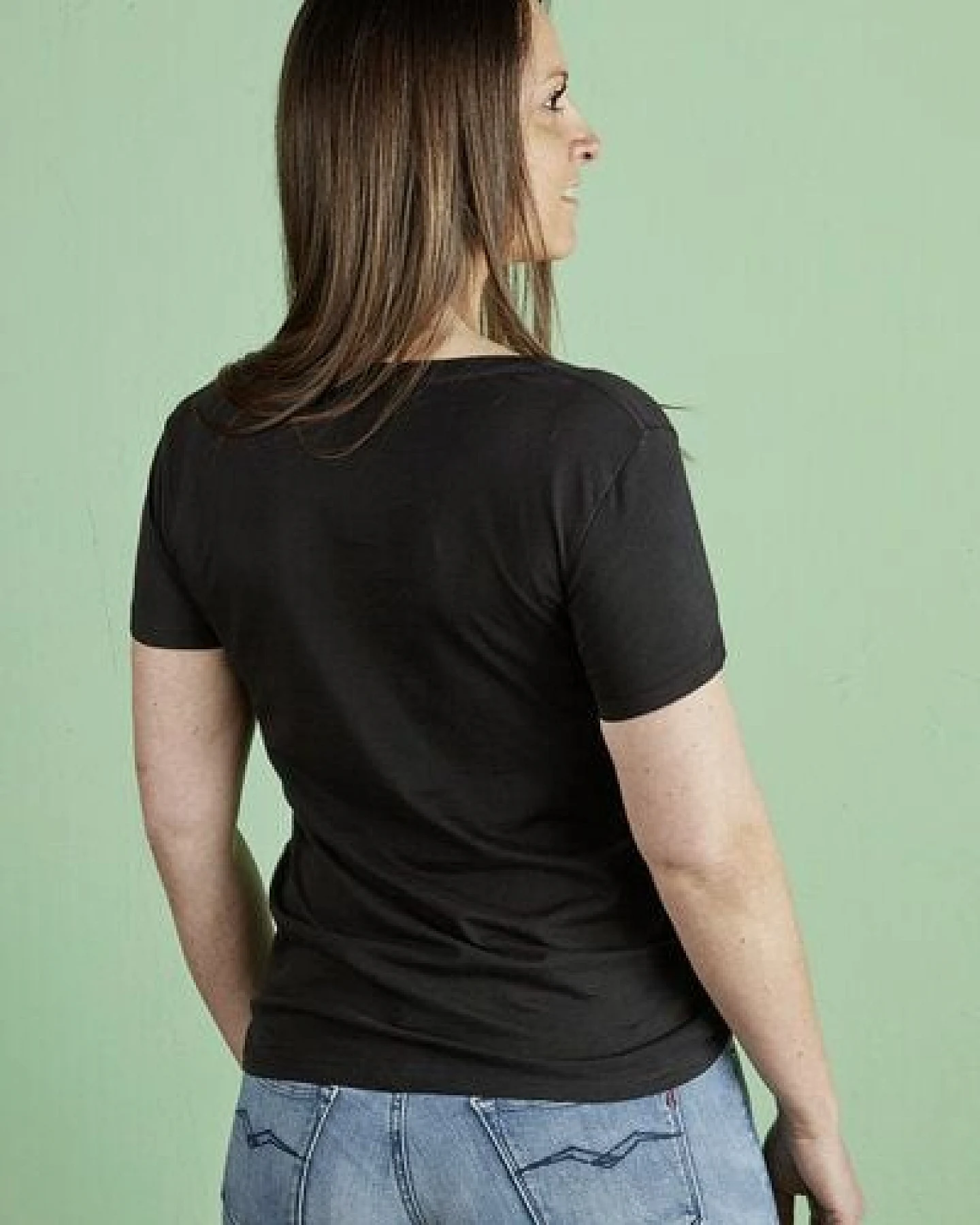 La Gitana Shirt Eco Woman NIN schwarz mit Statement – Ansicht 4