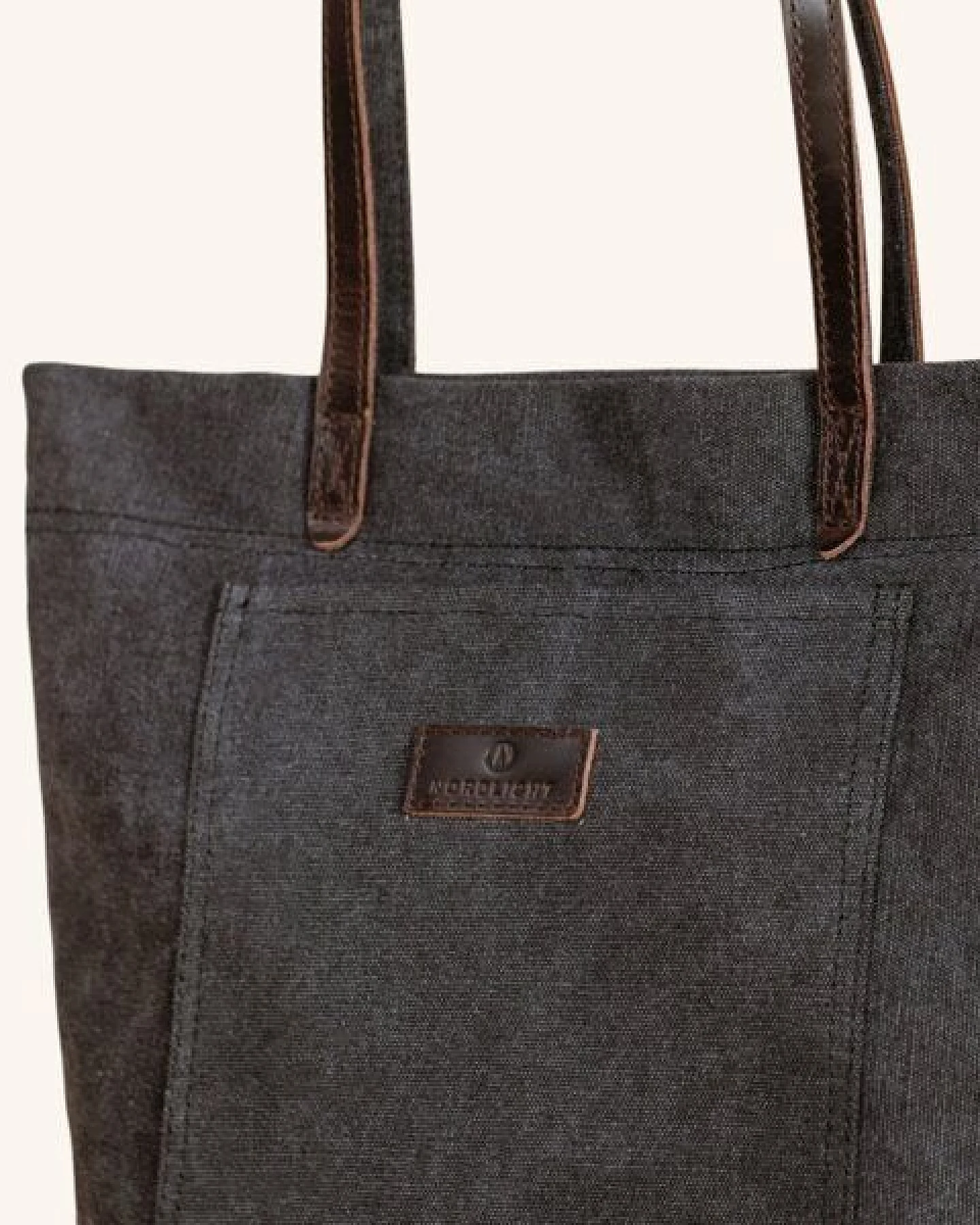 NORDLICHT Tasche FINJA aus Bio-Baumwolle und Naturleder – Ansicht 4