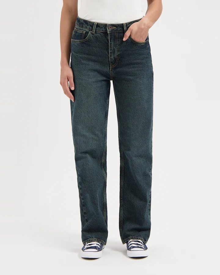 Kuyichi Damen vegan Jeans Locker Gerade Izabella Vintage Jade