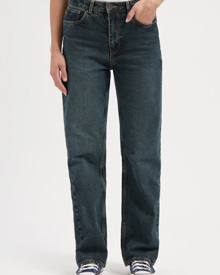 Kuyichi Damen vegan Jeans Locker Gerade Izabella Vintage Jade